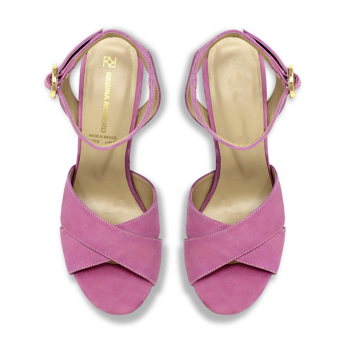 VENUS 120 - Rosa Regina Romero Zapato Sandalia Plataforma Tacon Alto Para Dama en Piel