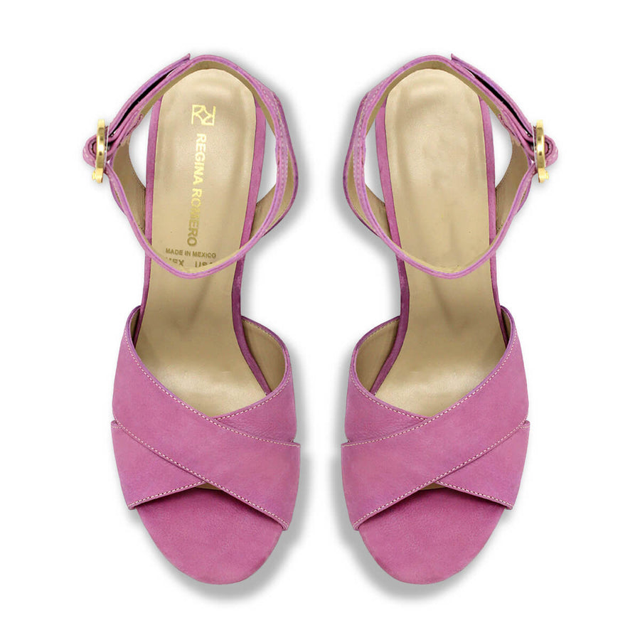 VENUS 120 - Rosa Regina Romero Zapato Sandalia Plataforma Tacon Alto Para Dama en Piel