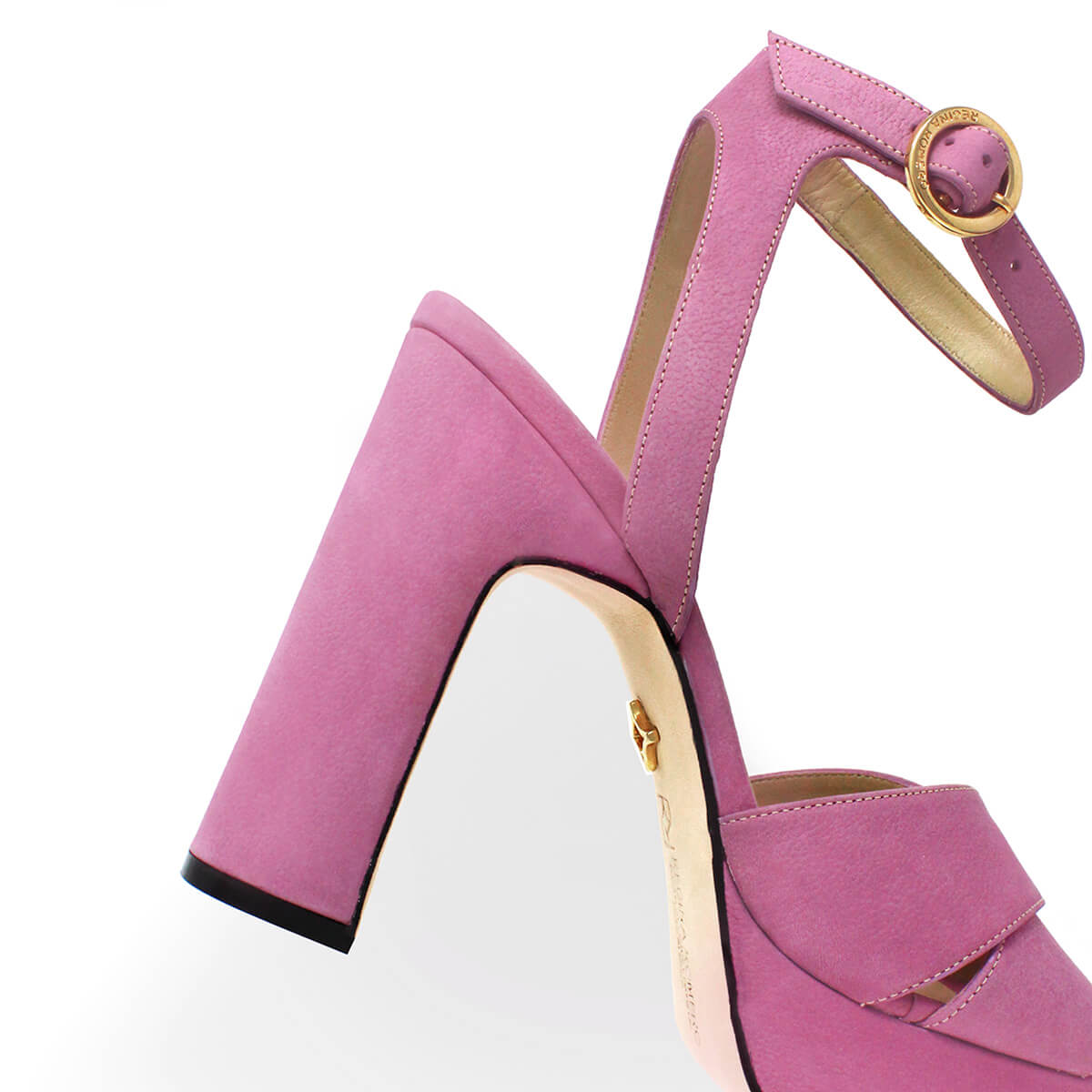 VENUS 120 - Rosa Regina Romero Zapato Sandalia Plataforma Tacon Alto Para Dama en Piel