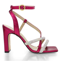 PIA 100 GLAM - Bugambilia Regina Romero Zapato Sandalia Zapatilla Tacon Alto Para Dama en Piel