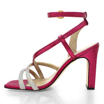 PIA 100 GLAM - Bugambilia Regina Romero Zapato Sandalia Zapatilla Tacon Alto Para Dama en Piel