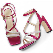 PIA 100 GLAM - Bugambilia Regina Romero Zapato Sandalia Zapatilla Tacon Alto Para Dama en Piel