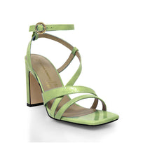 PIA 100 - Charol Verde Claro Regina Romero Zapato Sandalia Zapatilla Tacon Alto Para Dama en Piel