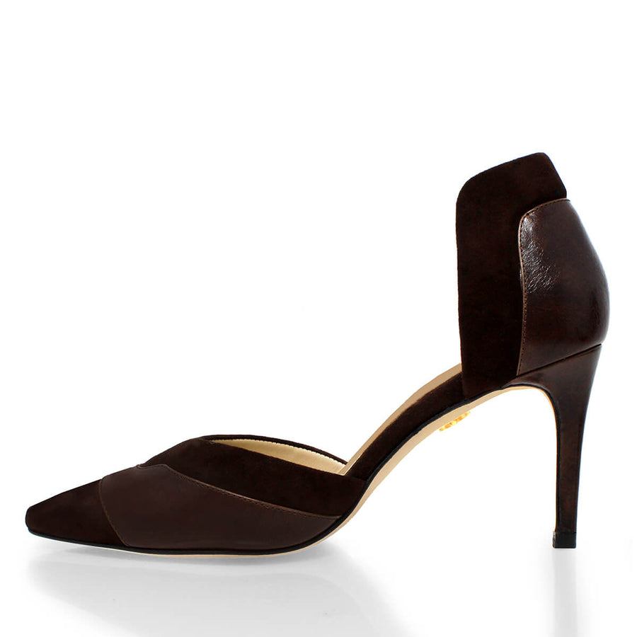 RANIA 75 - Cafe Regina Romero Zapato Zapatilla Tacon Alto Para Dama en Piel