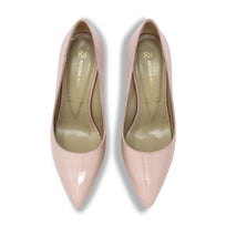 REGINA PUMP 75 - Charol Algodon Regina Romero Zapato Zapatilla Tacon Alto Para Dama en Piel
