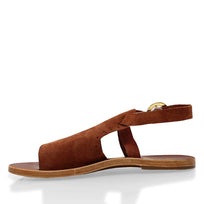 MACARENA - Terracota Regina Romero Resort Zapato Sandalia de Piso Para Dama en Piel