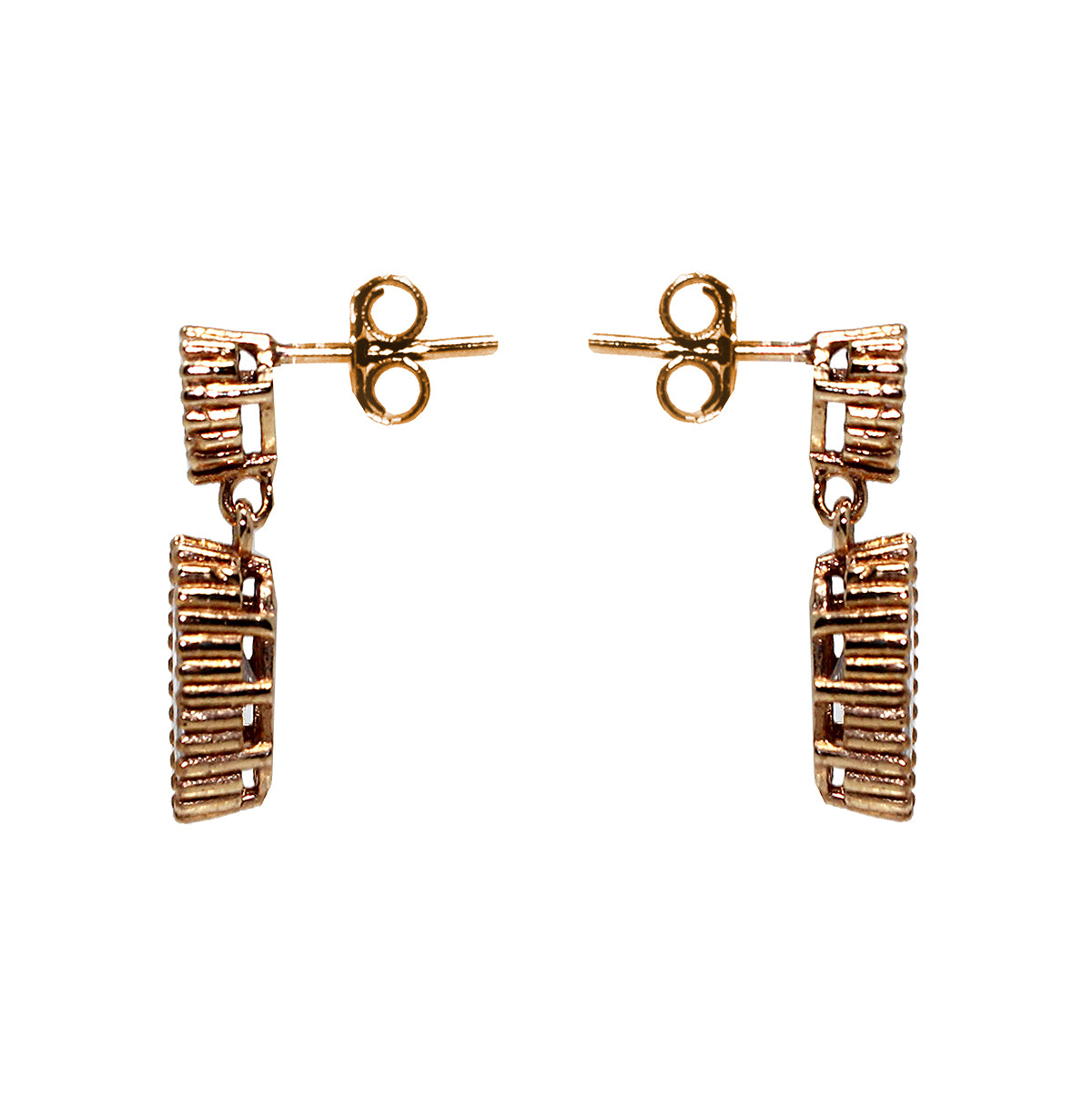 ARETES AMBERES - Cristal y Dorado Regina Romero  Arete Para Dama