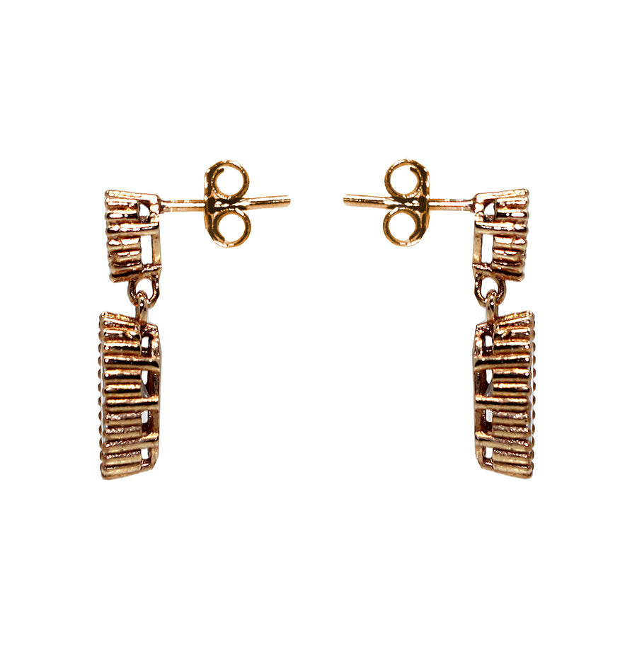 ARETES AMBERES - Cristal y Dorado Regina Romero  Arete Para Dama