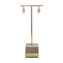 ARETES AMBERES - Cristal y Dorado Regina Romero  Arete Para Dama