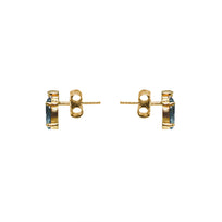 ARETES BUDAPEST - Turquesa y Color Oro Claro Regina Romero  Arete Para Dama
