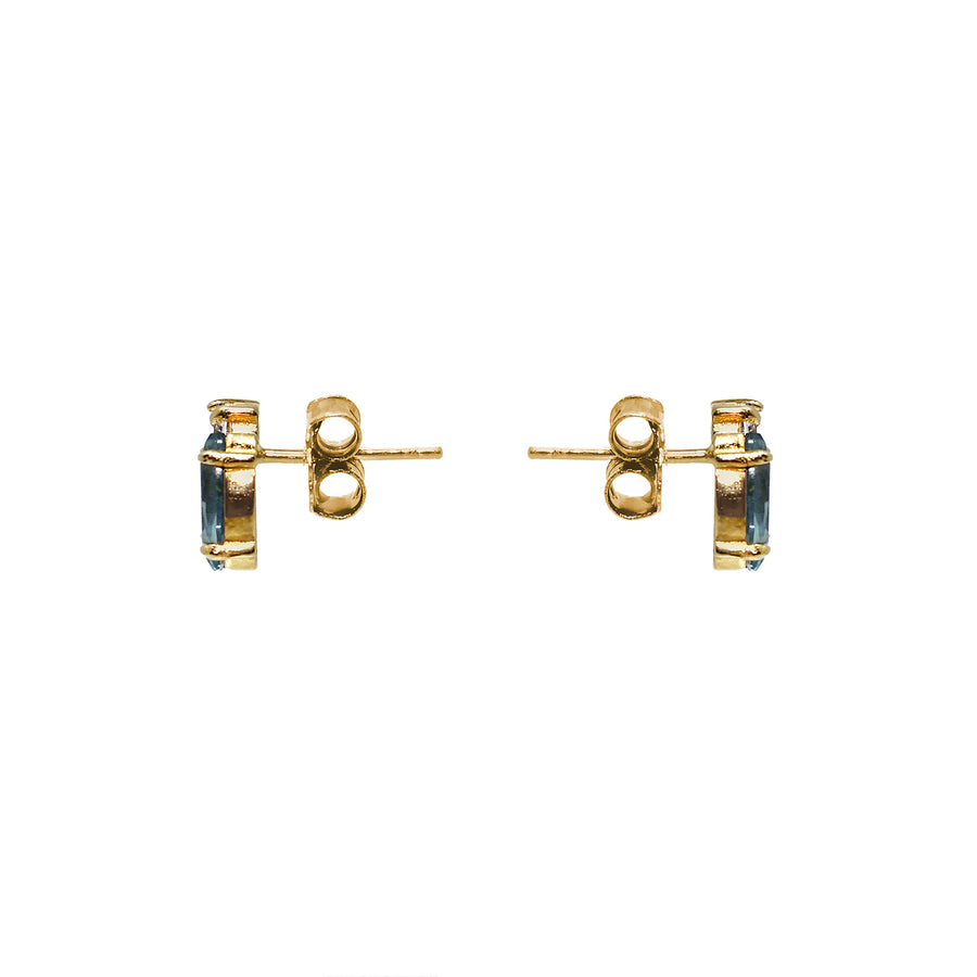 ARETES BUDAPEST - Turquesa y Color Oro Claro Regina Romero  Arete Para Dama