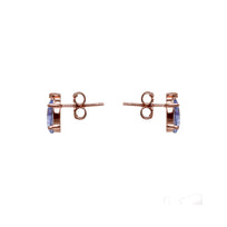 ARETES BUDAPEST - Lila y Color Oro Rosa Regina Romero  Arete Para Dama
