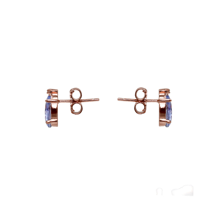 ARETES BUDAPEST - Lila y Color Oro Rosa Regina Romero  Arete Para Dama