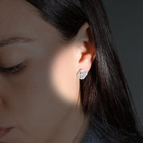 ARETES MARSELLA - Plateado Regina Romero  Arete Para Dama
