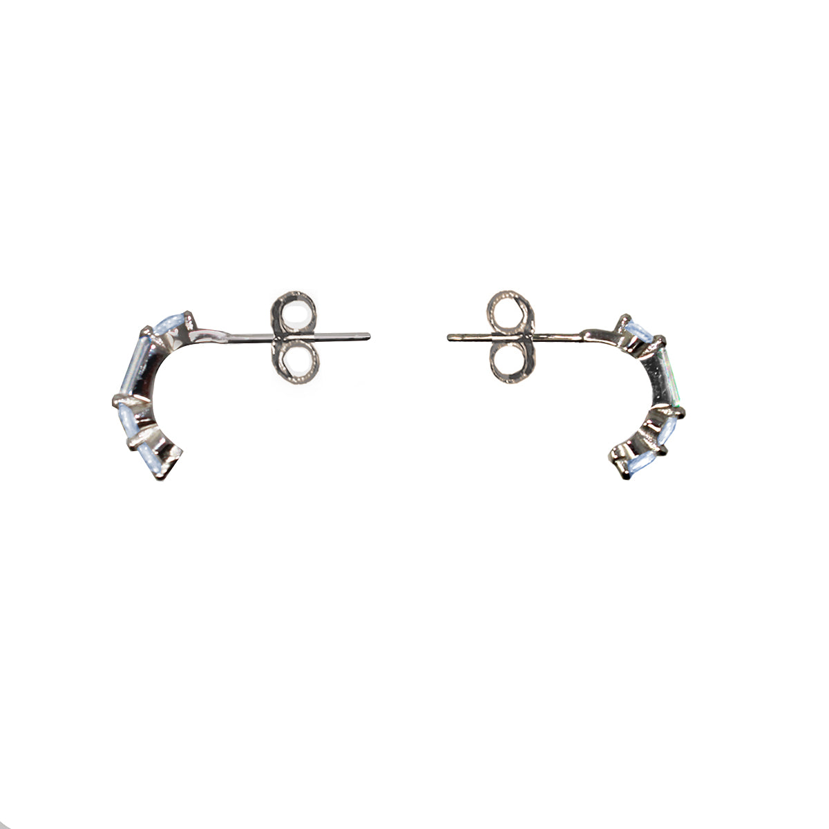 ARETES OSLO - Cristal y Plateado Regina Romero  Arete Para Dama