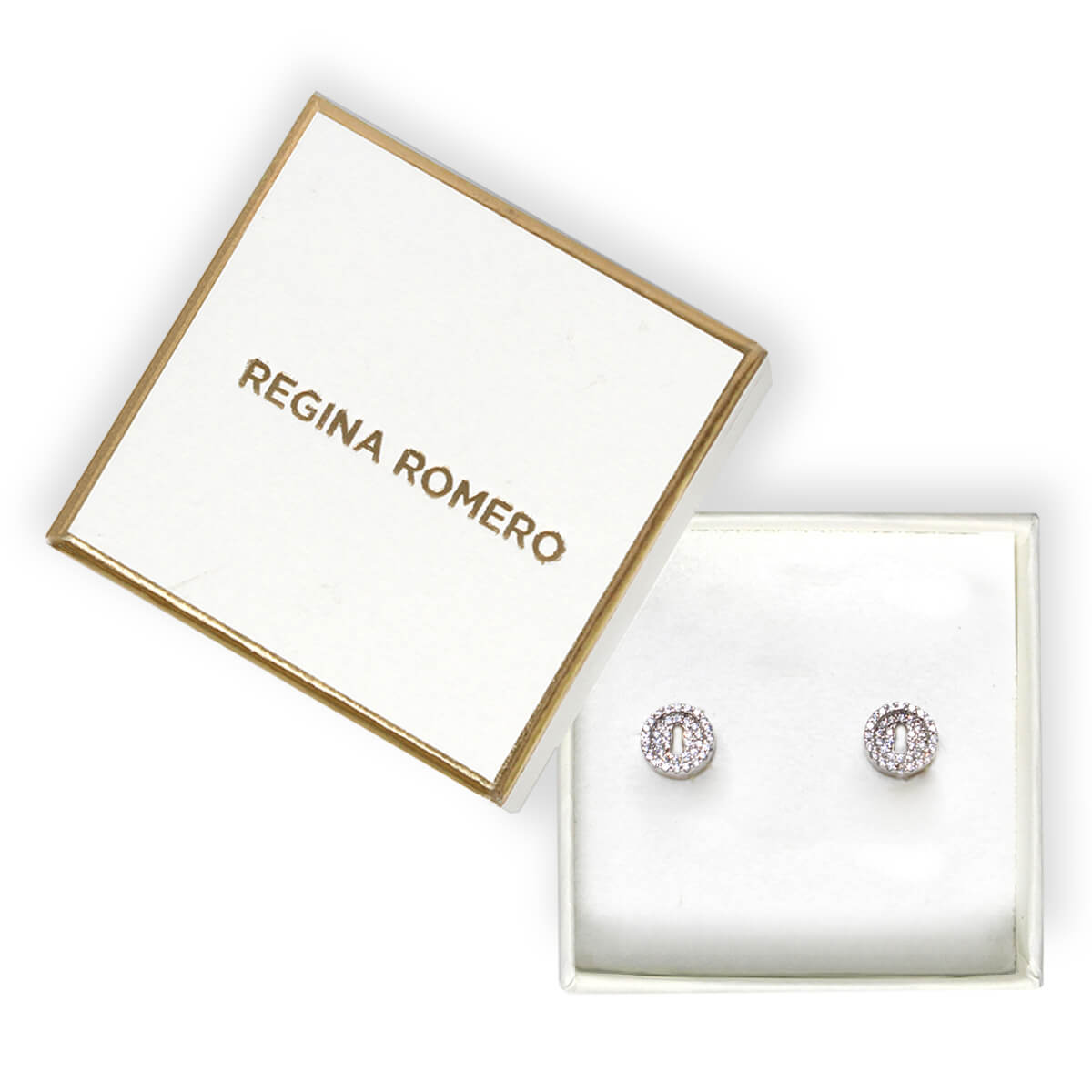 SAN MARINO - Plateado Regina Romero  Arete Para Dama