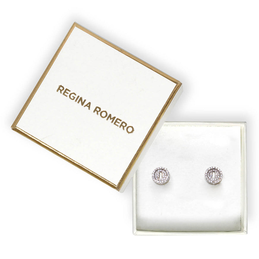 SAN MARINO - Plateado Regina Romero  Arete Para Dama