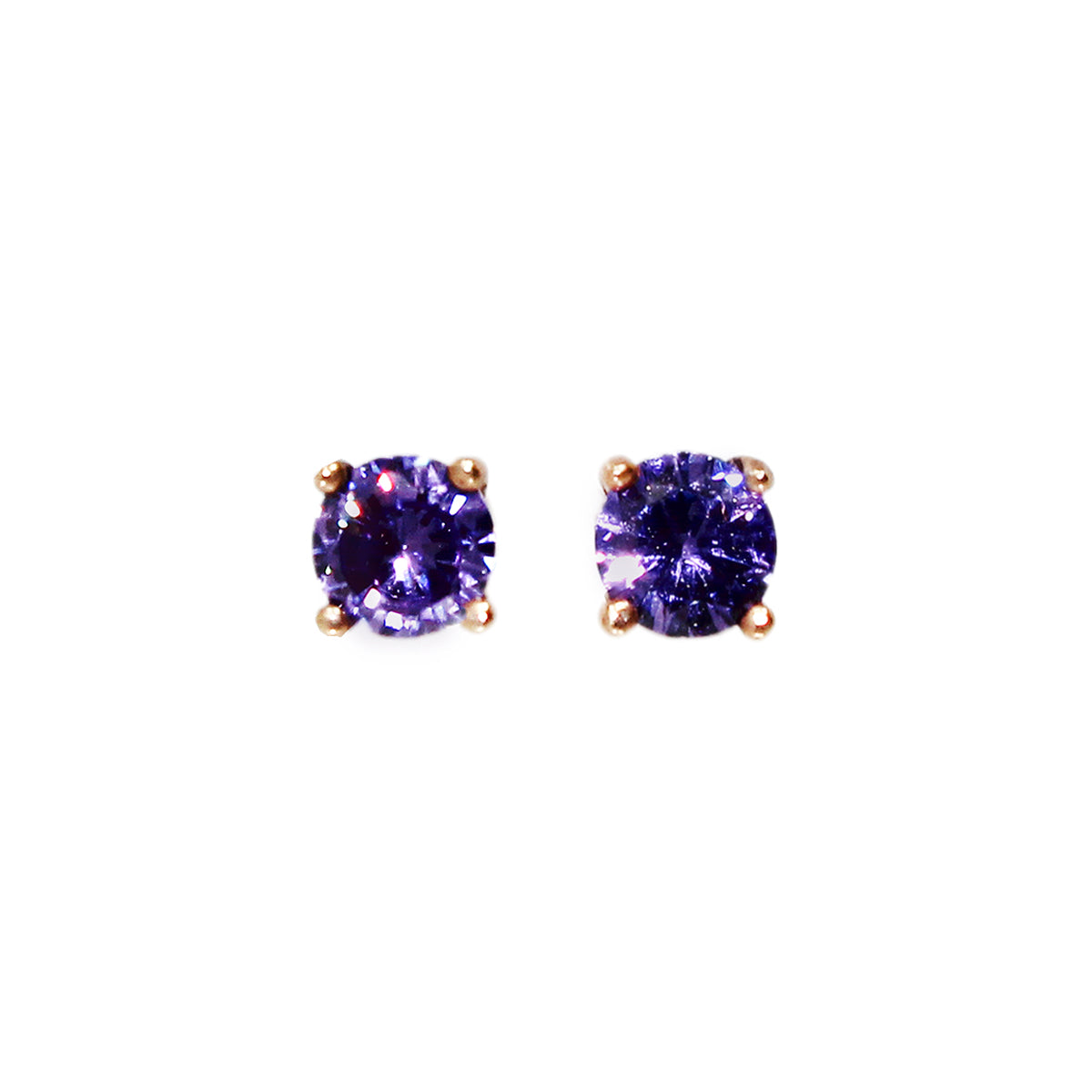 ARETES SOFIA - Cristal Color Amatista y Dorado Regina Romero  Arete Para Dama