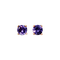 ARETES SOFIA - Cristal Color Amatista y Dorado Regina Romero  Arete Para Dama