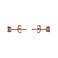 ARETES SOFIA - Cristal Color Amatista y Dorado Regina Romero  Arete Para Dama