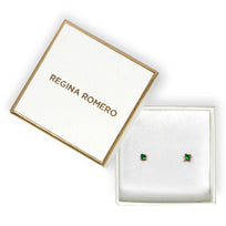 ARETES TOULOUSE - Verde Esmeralda y Dorado Regina Romero  Arete Para Dama