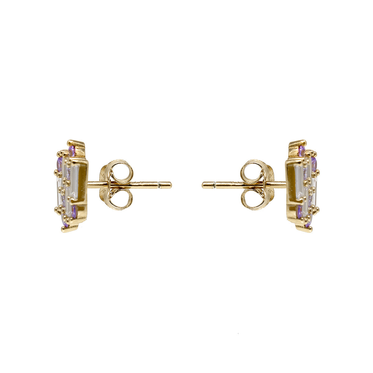 ARETES VARSOVIA - Lila y Oro Claro Regina Romero  Arete Para Dama