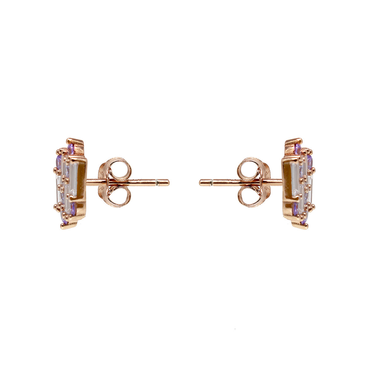 ARETES VARSOVIA - Lila y Oro Rosado Regina Romero  Arete Para Dama