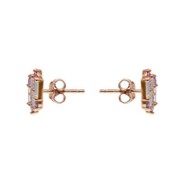 ARETES VARSOVIA - Lila y Oro Rosado Regina Romero  Arete Para Dama