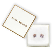 ARETES VARSOVIA - Lila y Oro Rosado Regina Romero  Arete Para Dama
