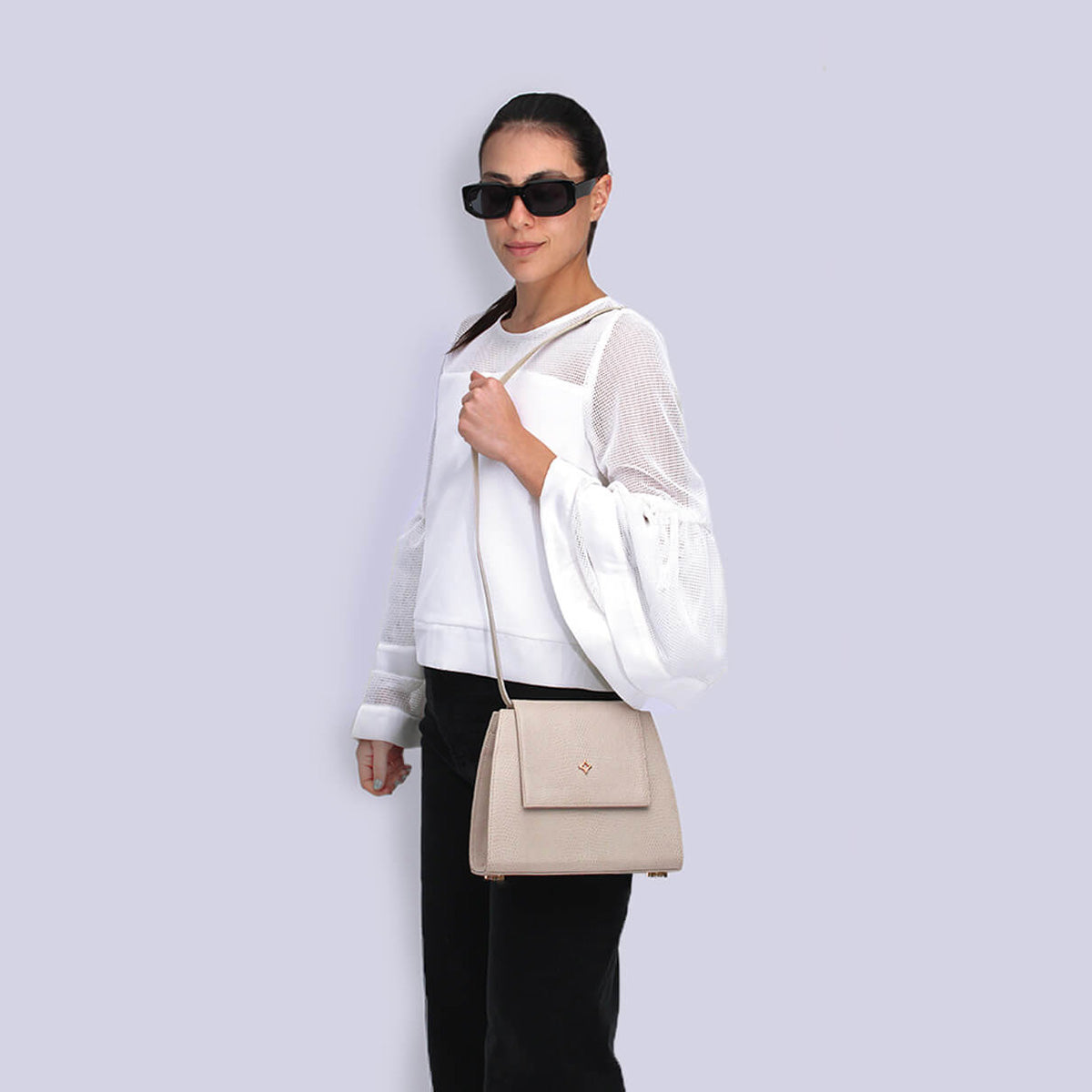 AIMEE - Cream Regina Romero Women's Leather Bag Accessory