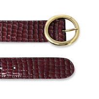 AMY - Burdeos Regina Romero Accesorio Cinturon Para Dama en Piel