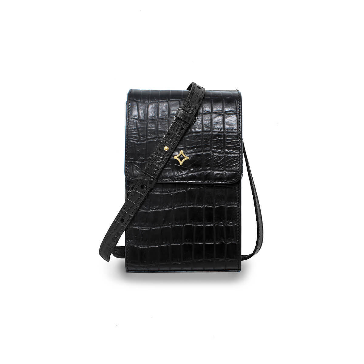 AMARA - Negro Regina Romero Accesorio Porta Celulares Para Dama en Piel