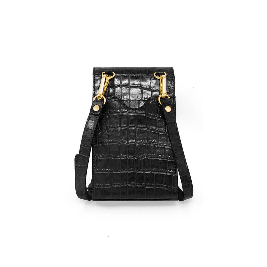 AMARA - Negro Regina Romero Accesorio Porta Celulares Para Dama en Piel