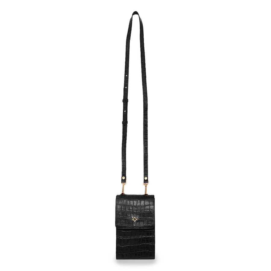 AMARA - Negro Regina Romero Accesorio Porta Celulares Para Dama en Piel