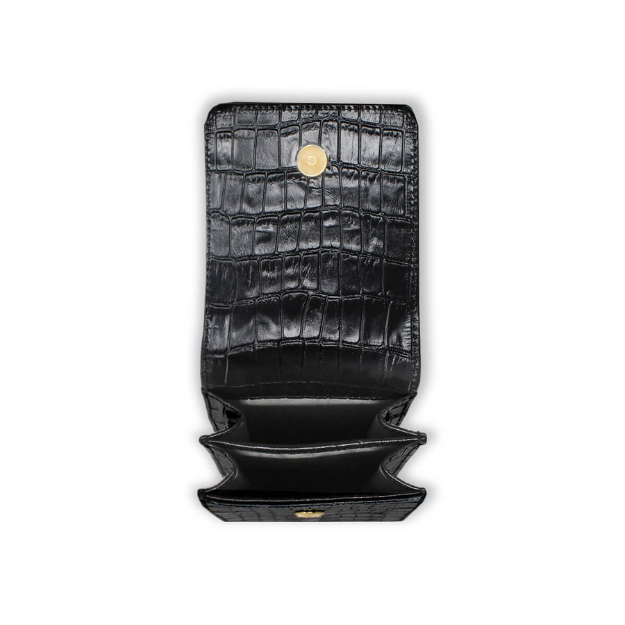 AMARA - Negro Regina Romero Accesorio Porta Celulares Para Dama en Piel