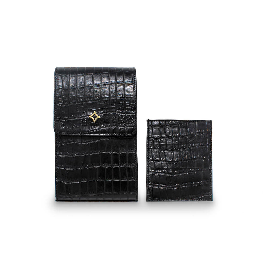AMARA - Negro Regina Romero Accesorio Porta Celulares Para Dama en Piel