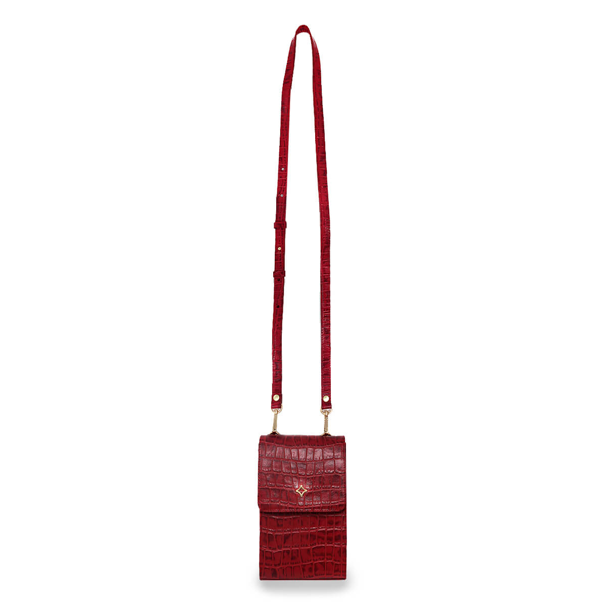AMARA - Rojo Regina Romero Accesorio Porta Celulares Para Dama en Piel