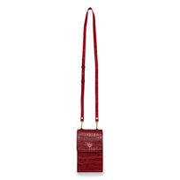 AMARA - Rojo Regina Romero Accesorio Porta Celulares Para Dama en Piel