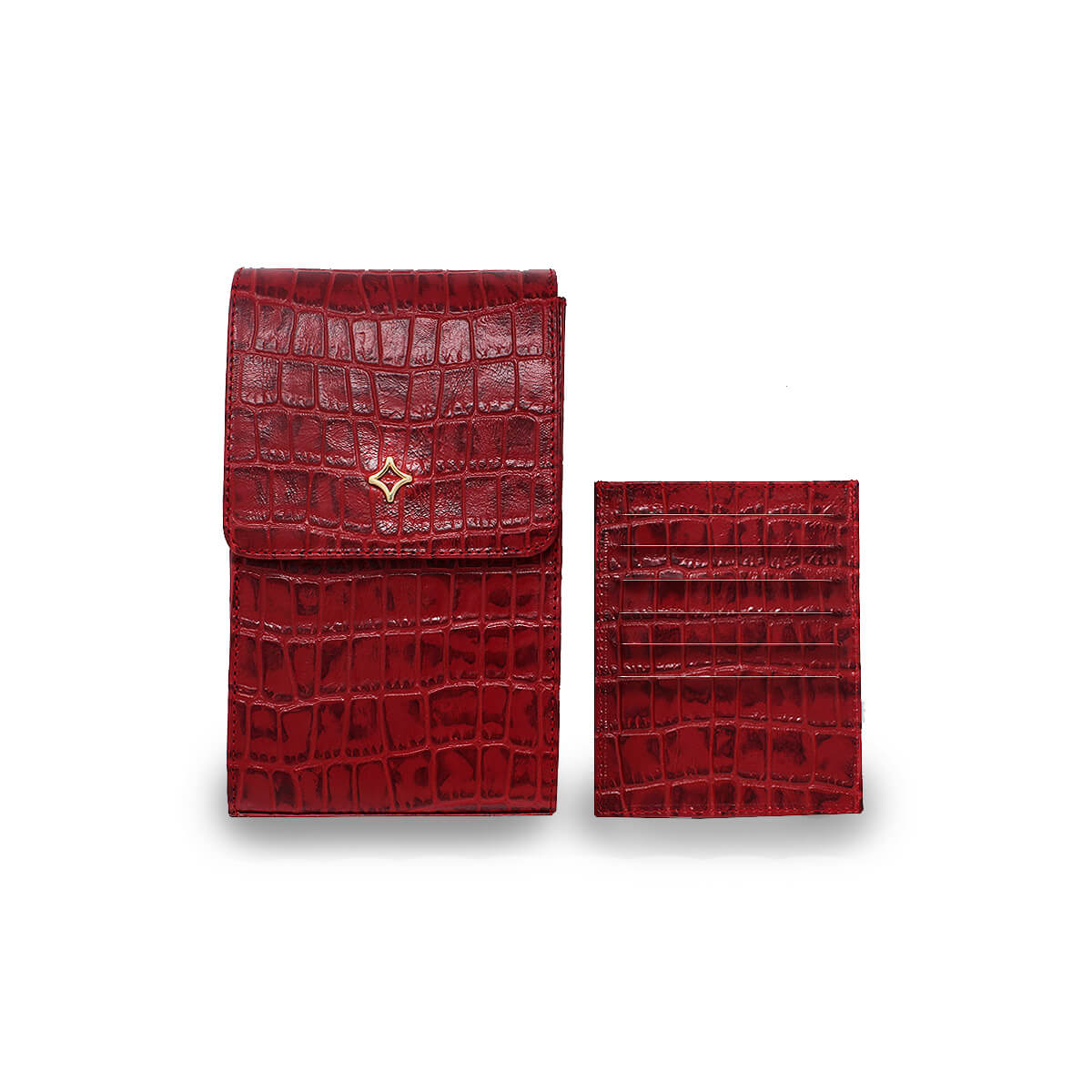 AMARA - Rojo Regina Romero Accesorio Porta Celulares Para Dama en Piel