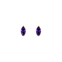 LYON EARRINGS - Amethyst and Gold Color Crystal Regina Romero Women's Earring