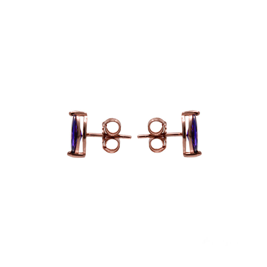 LYON EARRINGS - Amethyst and Gold Color Crystal Regina Romero Women's Earring
