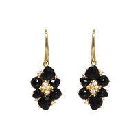 ARETES SANTORINI - Negro Onix y Dorado Regina Romero  Arete Para Dama