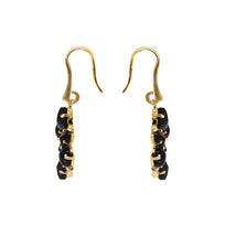 ARETES SANTORINI - Negro Onix y Dorado Regina Romero  Arete Para Dama