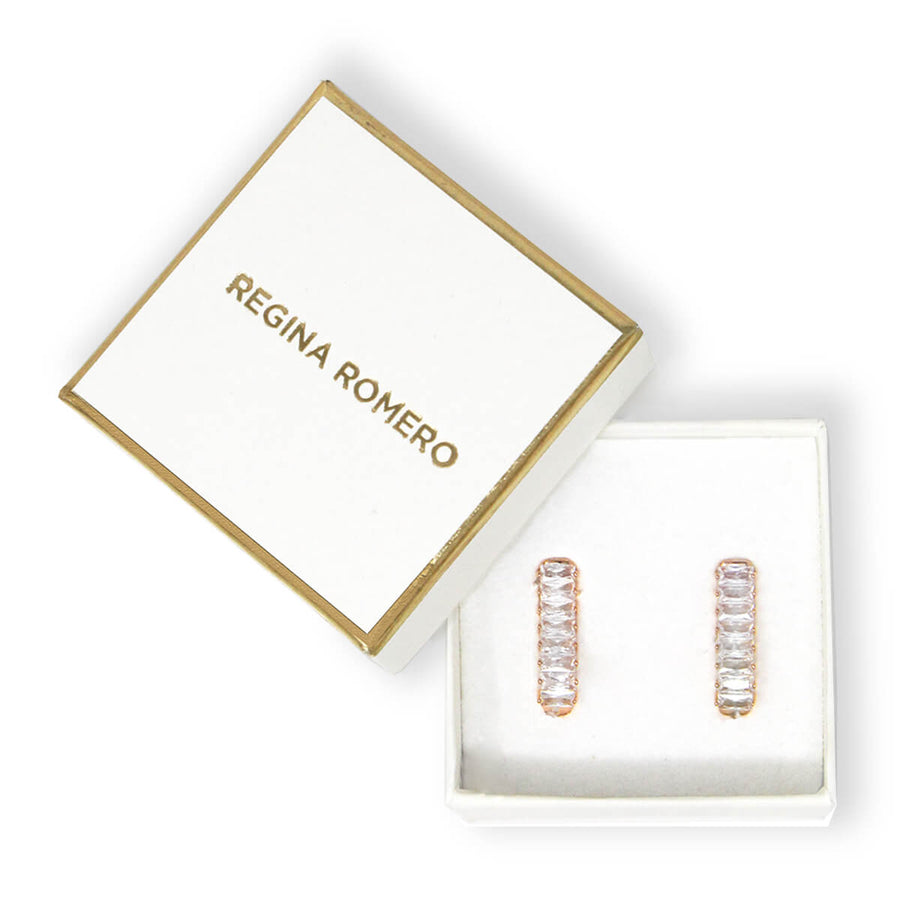 ARETES VIENA - Cristal y Dorado Regina Romero Arete Para Dama