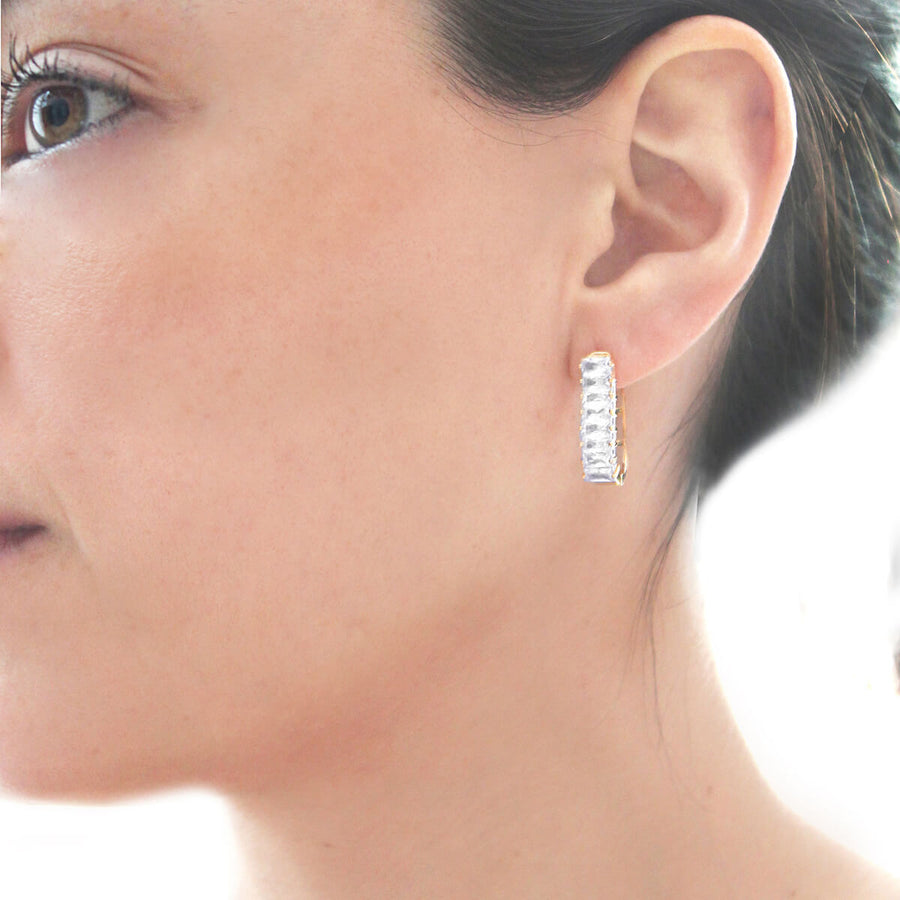 ARETES VIENA - Cristal y Dorado Regina Romero Arete Para Dama