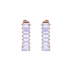 VIENA EARRINGS - Crystal and Rose Gold Color Regina Romero Women's Earring