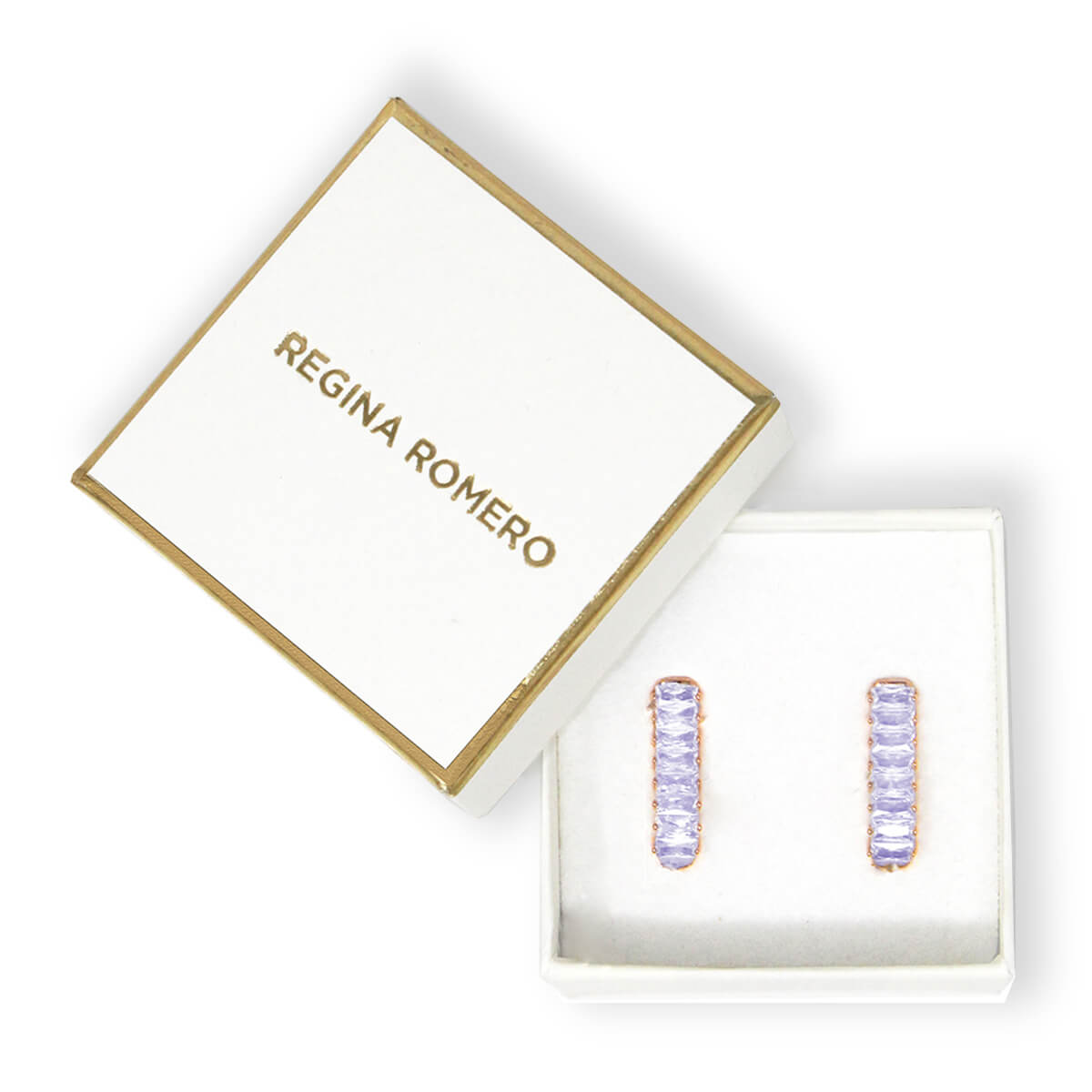 VIENA EARRINGS - Crystal and Rose Gold Color Regina Romero Women's Earring