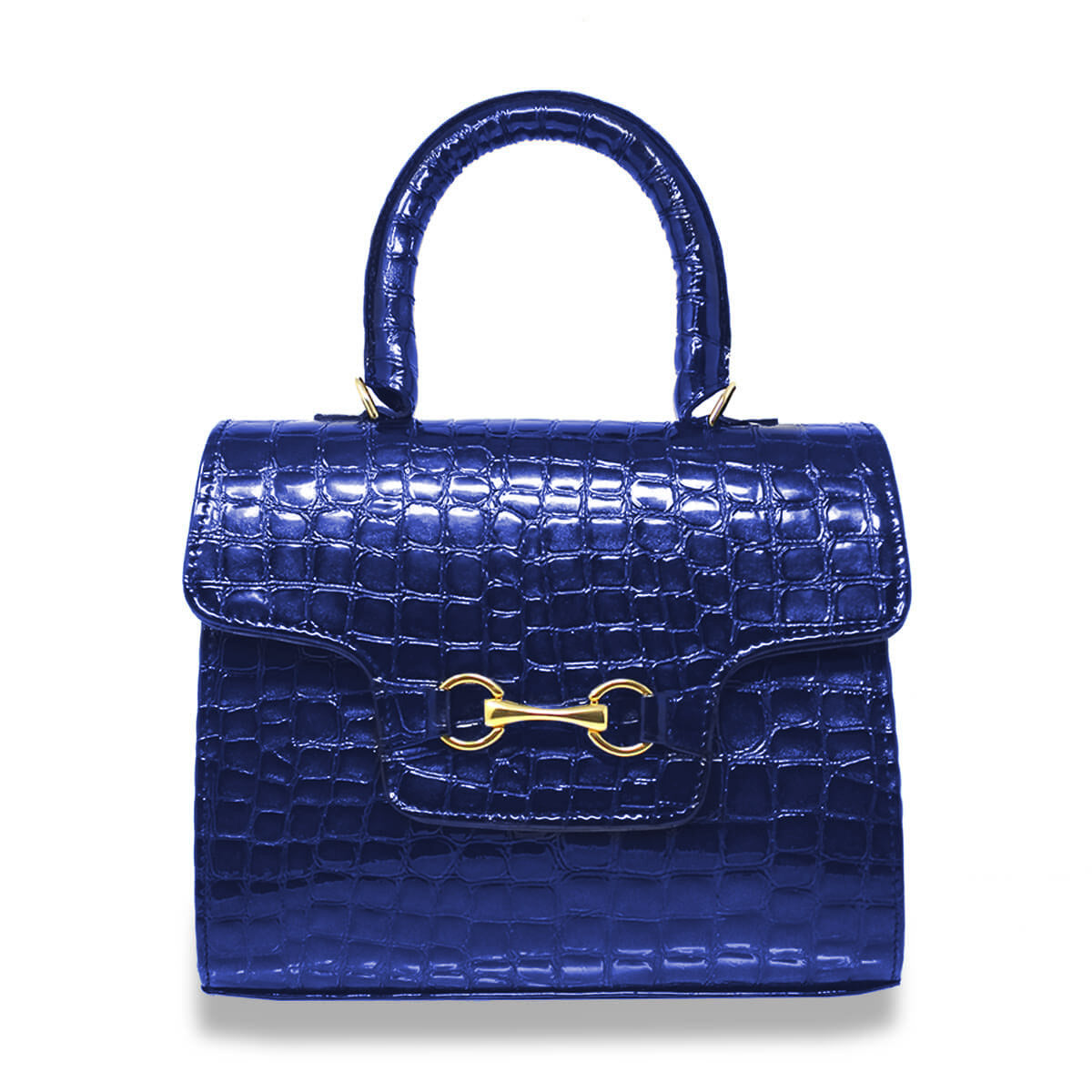 SELINA - Charol Azul Regina Romero Accesorio Bolso Para Dama en Piel