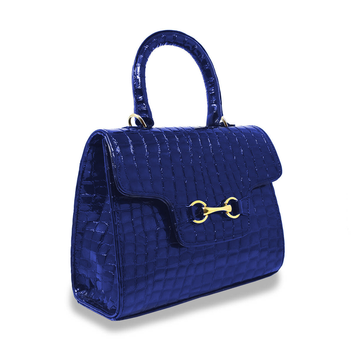 SELINA - Charol Azul Regina Romero Accesorio Bolso Para Dama en Piel