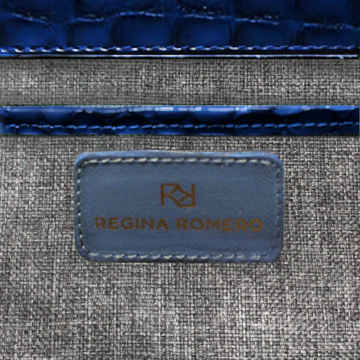 SELINA - Charol Azul Regina Romero Accesorio Bolso Para Dama en Piel